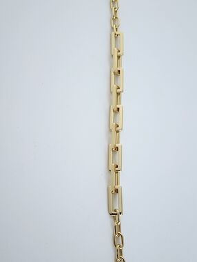 Gold Paperclip Link Bracelet 8” Chunky Minimalist Trendy